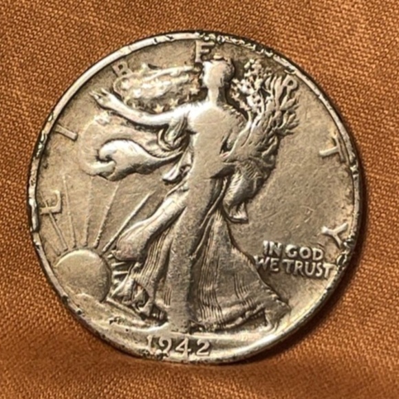 Rare 1942 Sue Walking Half Dollar Fine details #205791367559 - Picture 3 of 6